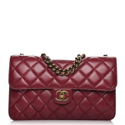 Chanel Calfskin Quilted Large Perfect Edge Flap Burgundy 1 of 9
