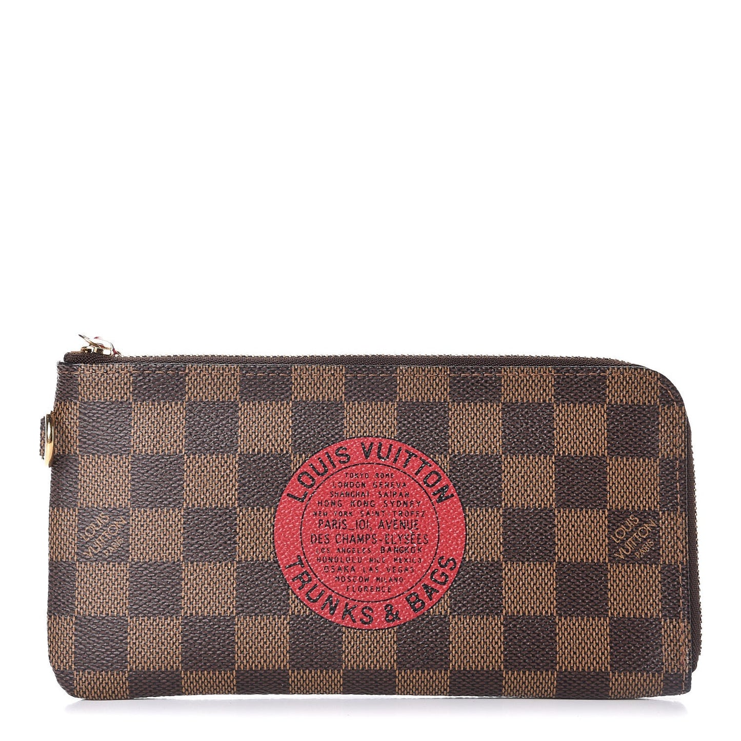 Damier Ebene Complice Trunks and Bags Wallet Red