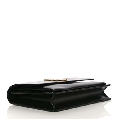 Saint Laurent Smooth Calfskin Medium Monogram Sunset Satchel Black 4 of 11