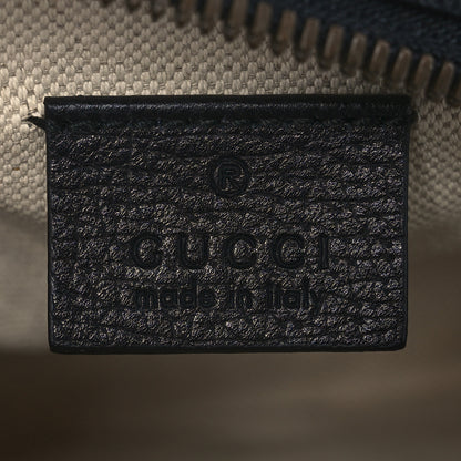 Gucci Velvet Calfskin GG Monogram Round Shoulder Bag Blue Beige 6 of 12