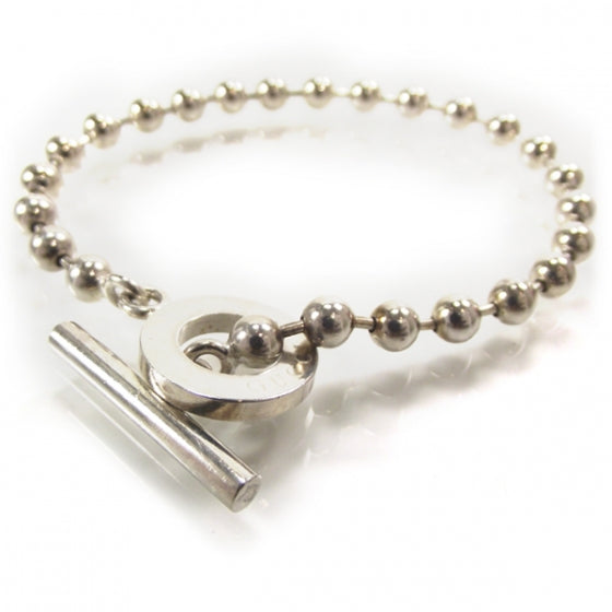 Sterling Silver Boule Toggle Bracelet