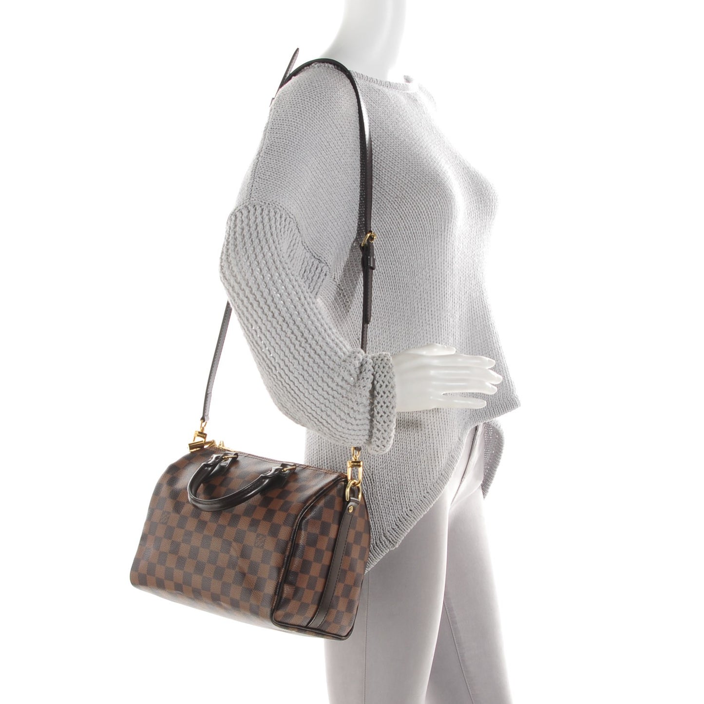 Damier Ebene Speedy Bandouliere 25