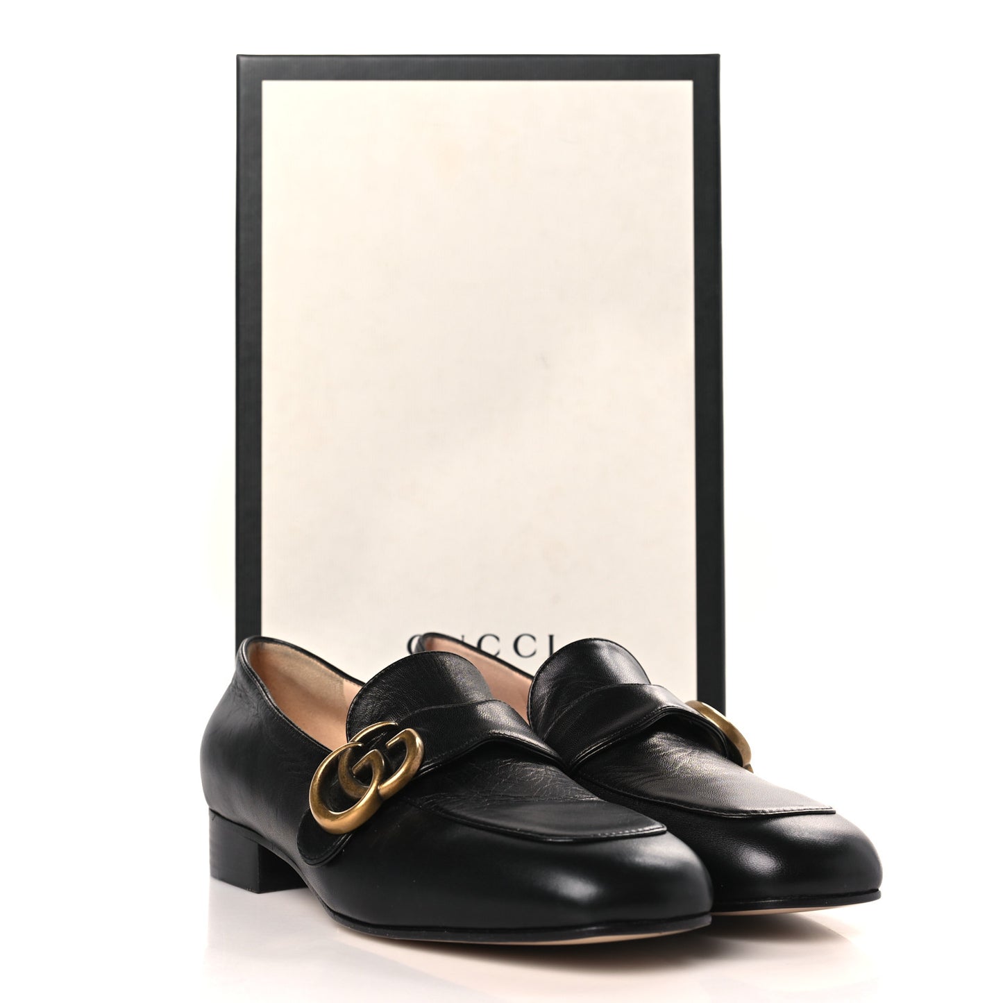 Malaga Kid Womens GG Marmont Loafers 35 Black