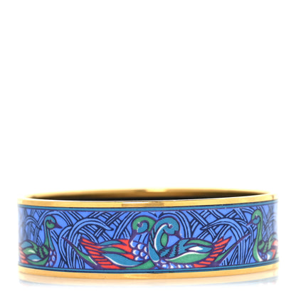 Hermes Enamel Printed Wide La Mare Aux Canards Bracelet 70 3 of 5