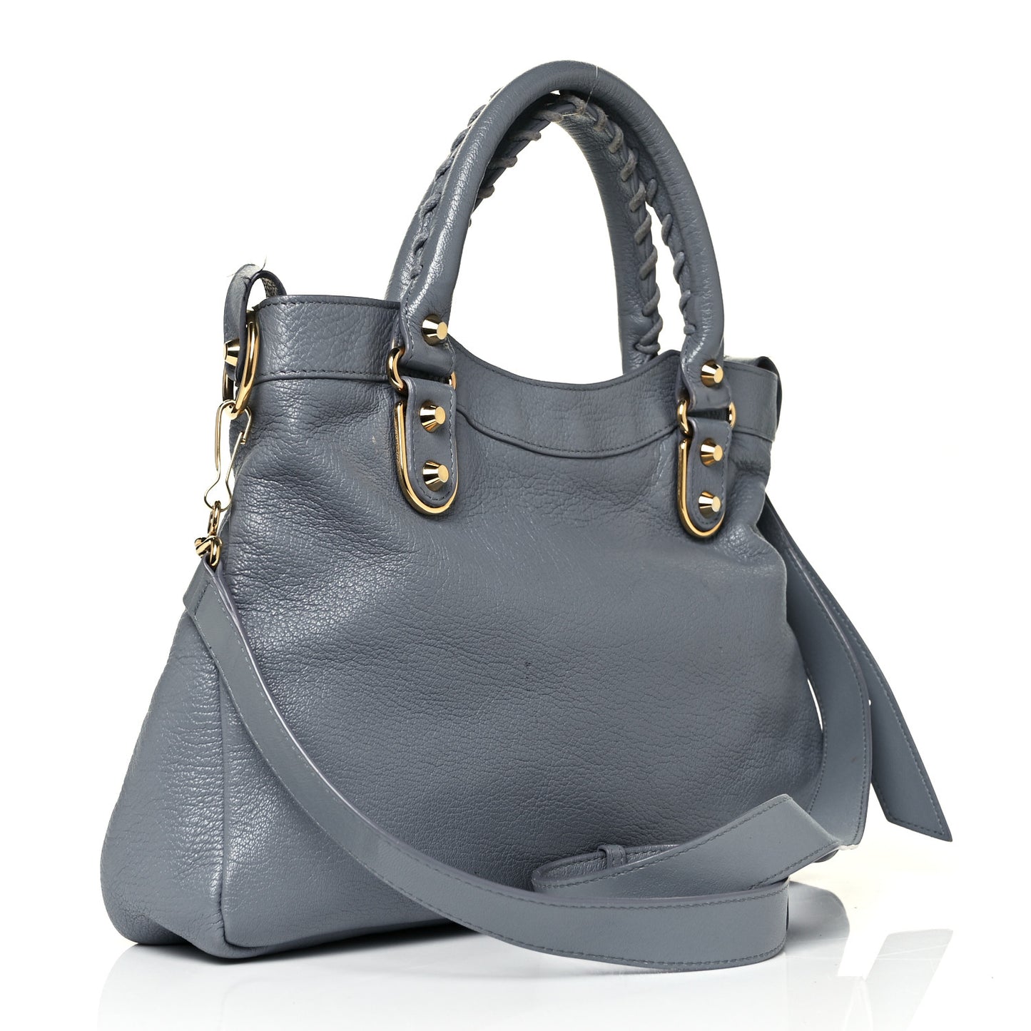 Chevre Gold Metallic Edge Hardware Town Bleu Acier