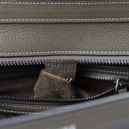 Celine Drummed Calfskin Micro Luggage Souris 9 of 10