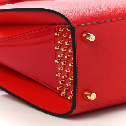 Christian Louboutin Calfskin Patent Studded Small Paloma Red 8 of 9
