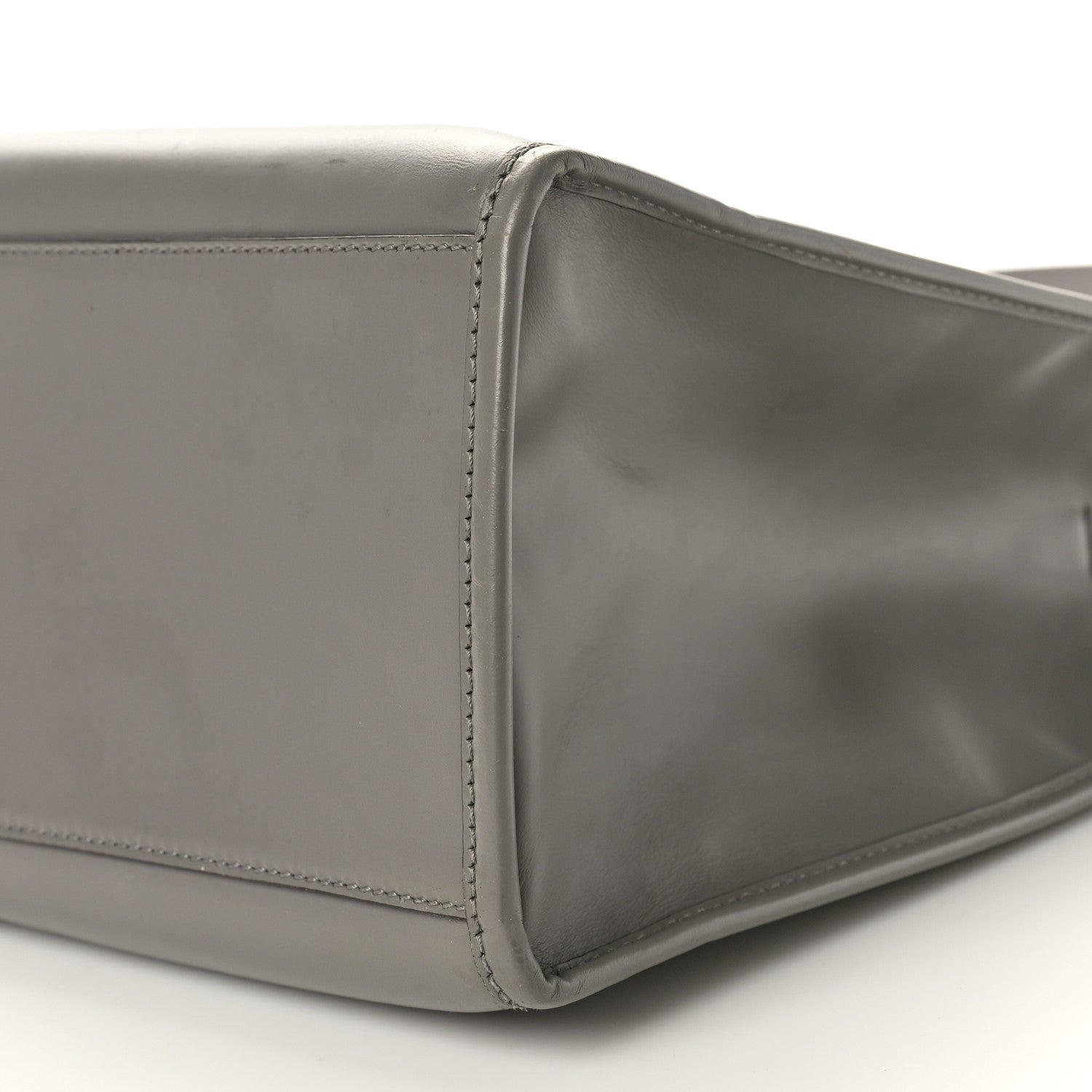 Fendi Vitello King Plexiglass Logo Embossed Medium Fendi Sunshine Shopper Tote Moon 10 of 10