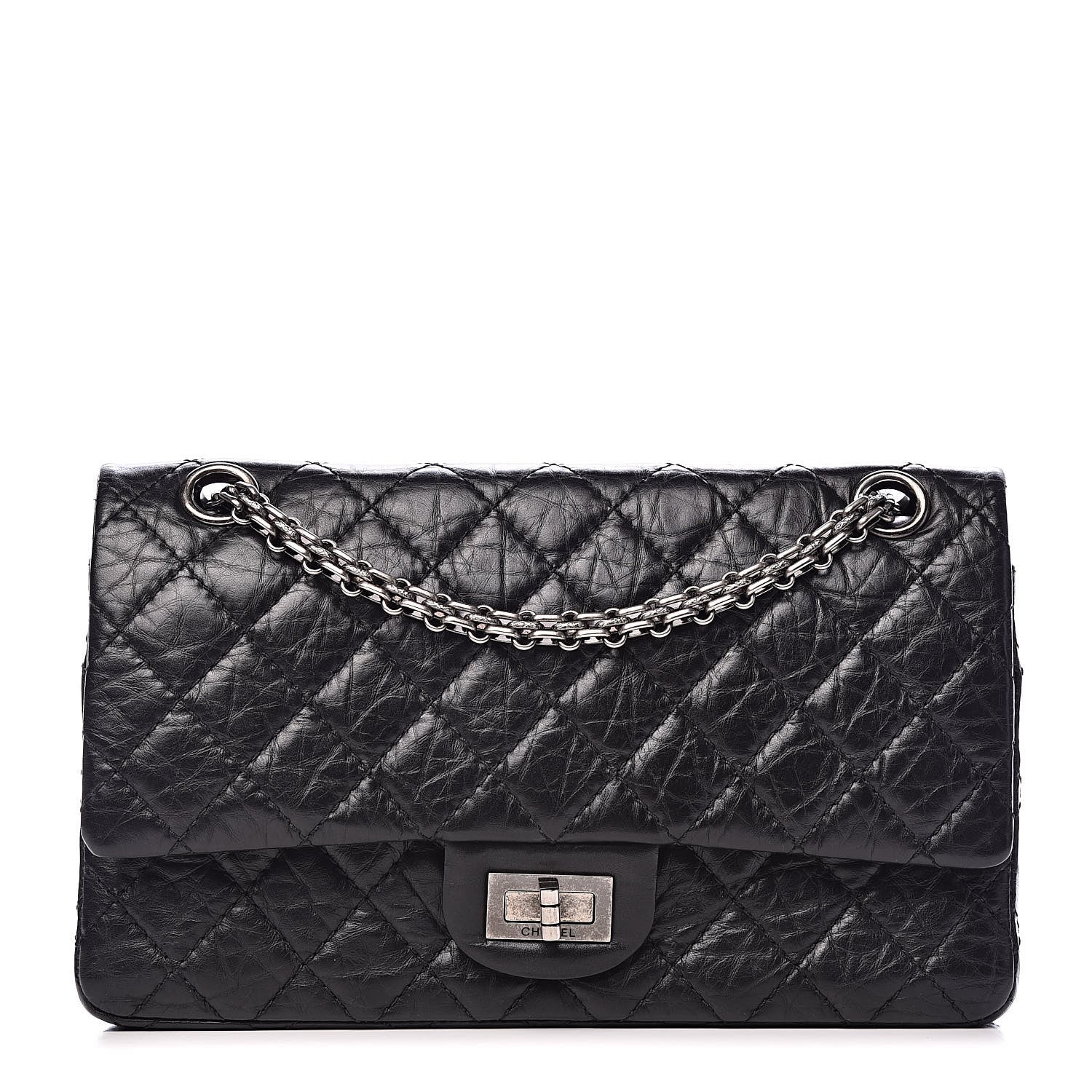 Chanel Aged Calfskin Quilted 2.55 Reissue 225 Flap Black 1 of 16