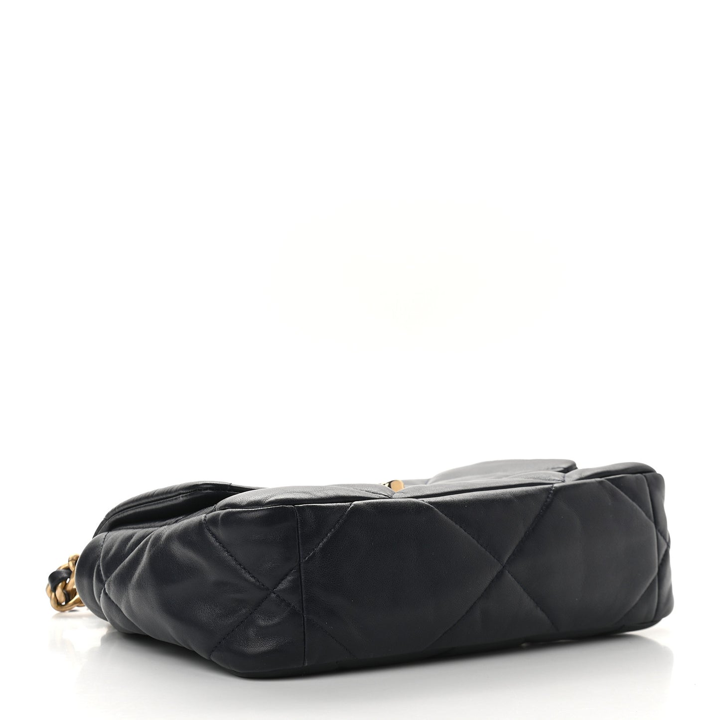 Lambskin Quilted Medium Chanel 19 Flap Navy Blue