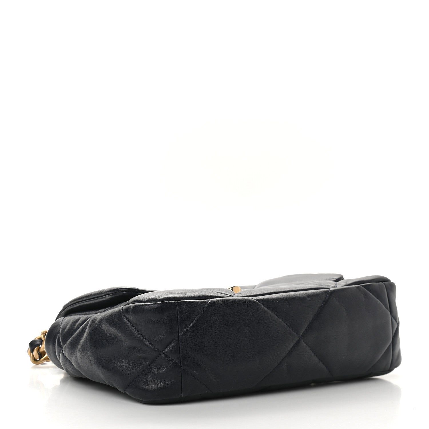 Chanel Lambskin Quilted Medium Chanel 19 Flap Navy Blue 4 of 9