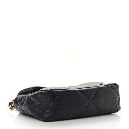 Chanel Lambskin Quilted Medium Chanel 19 Flap Navy Blue 4 of 9