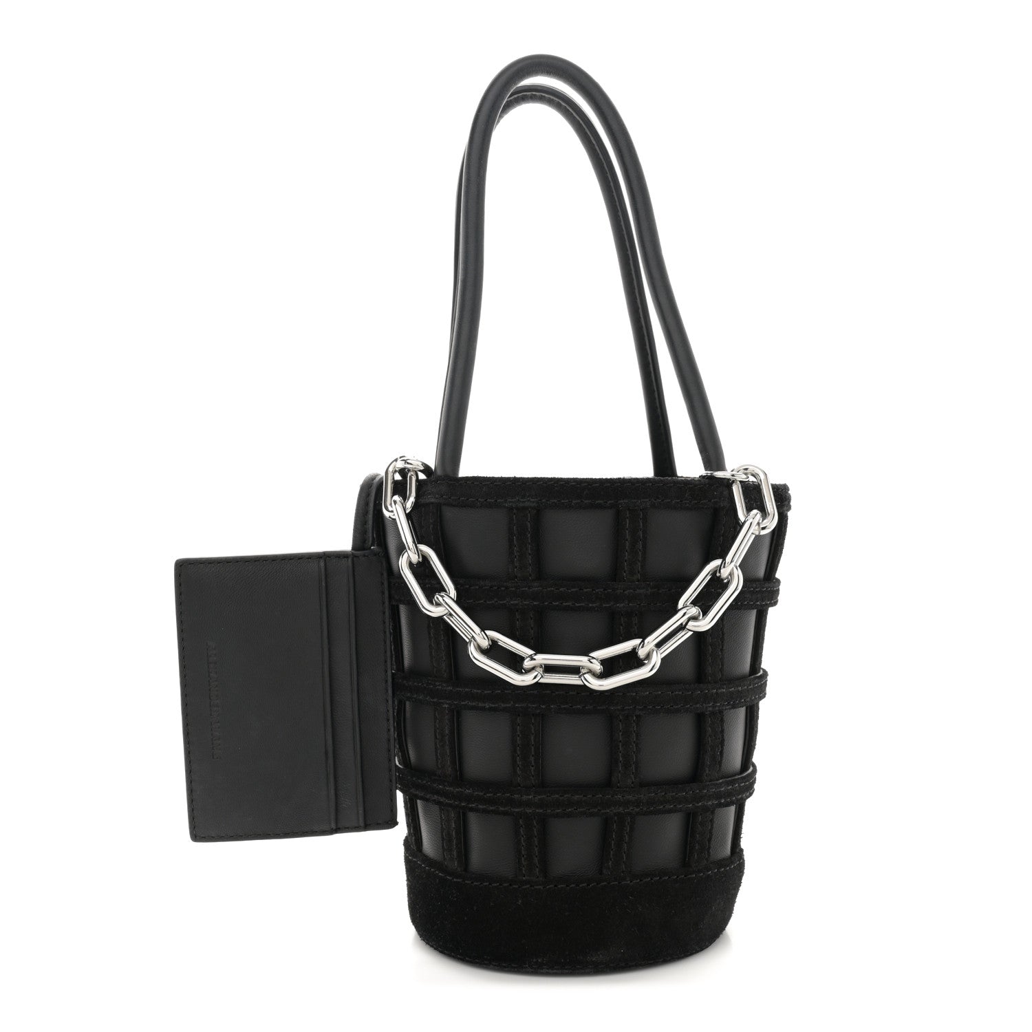Alexander Wang Suede Calfskin Roxy Mini Bucket Bag Black 3 of 11