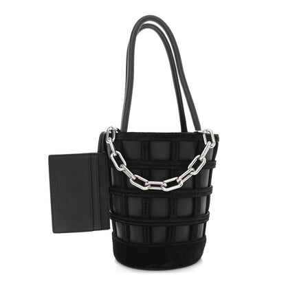 Alexander Wang Suede Calfskin Roxy Mini Bucket Bag Black 3 of 11