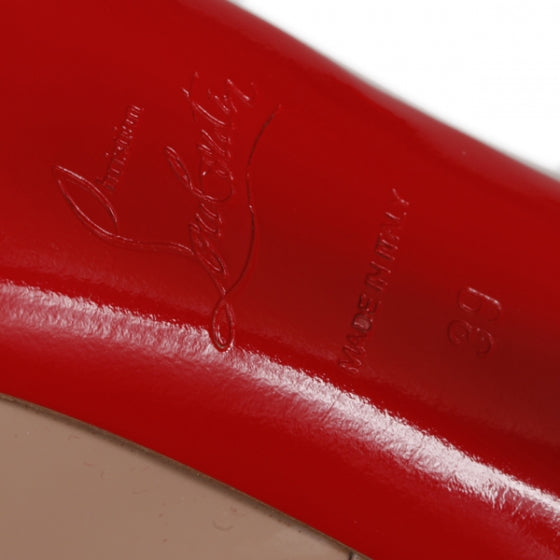 Christian Louboutin Patent Very Prive 120 Pumps 39 Nude 5 of 7