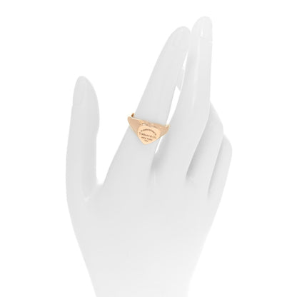 Tiffany 18K Rose Gold Return to Tiffany Heart Signet Ring 55 7.25 2 of 5