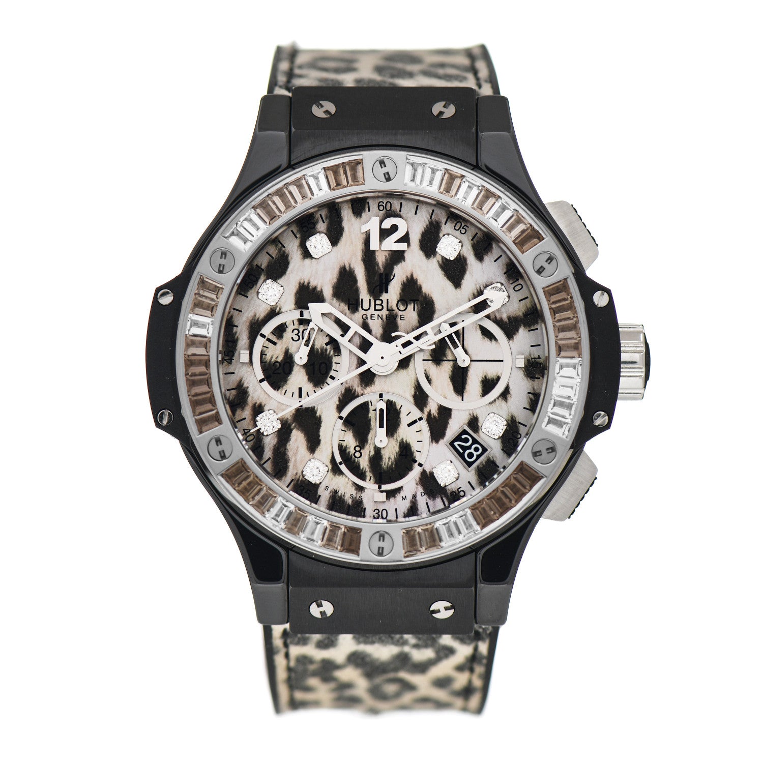 Hublot Stainless Steel Ceramic Diamond Baguettes 41mm Big Bang "Snow Leopard" Limited Edition Automatic Watch 341.CW.7717.NR.1977 1 of 4