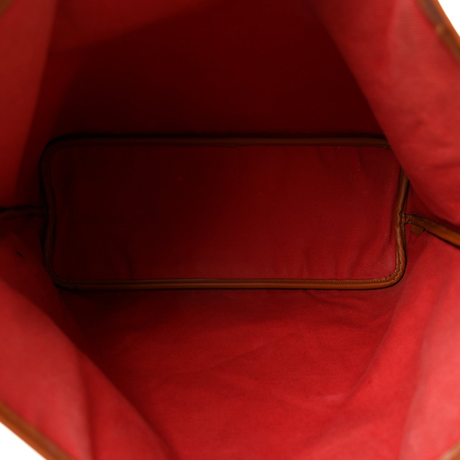 Moynat Grained Calfskin Canvas 1920 Oh! Tote Ruban Duo MM Indigo Bronze Cognac 5 of 13