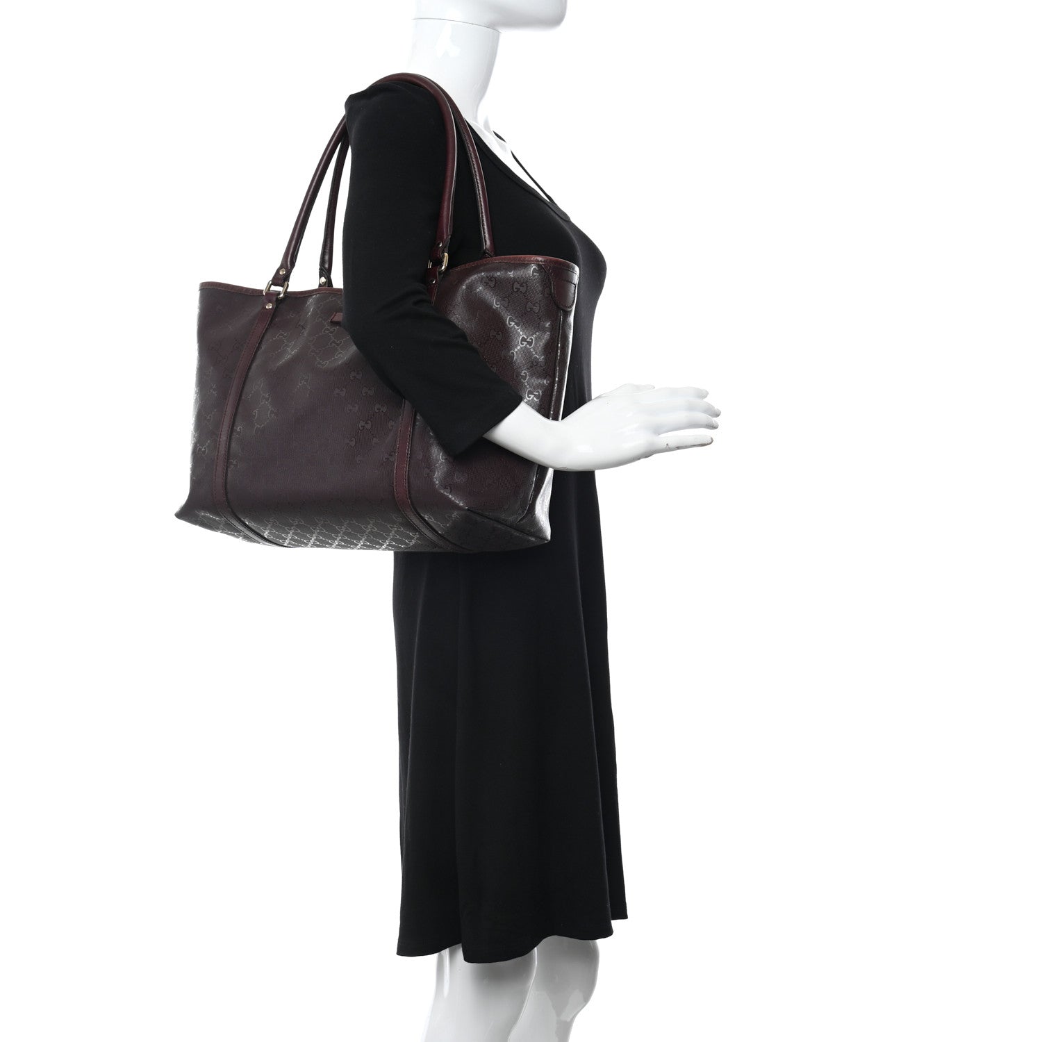 Gucci Imprime Monogram Medium Joy Tote Bag Bordeaux 2 of 14
