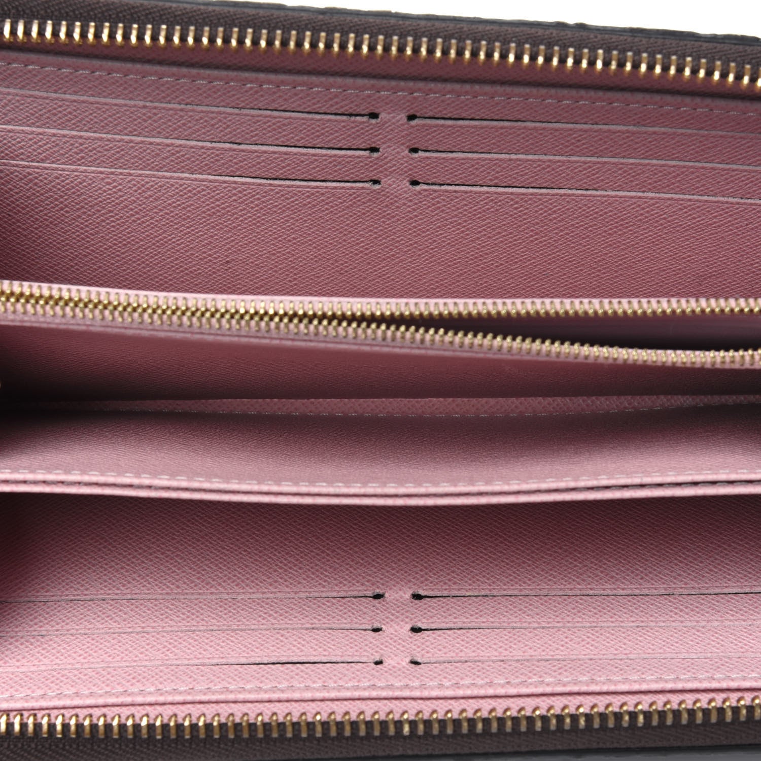 Louis Vuitton Damier Ebene Zippy Wallet Rose Ballerine 5 of 19