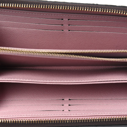 Louis Vuitton Damier Ebene Zippy Wallet Rose Ballerine 5 of 19