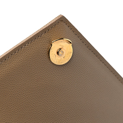Saint Laurent Grain De Poudre Textured Mixed Matelasse Medium Triquilt Monogram Satchel Natural Tan 12 of 18