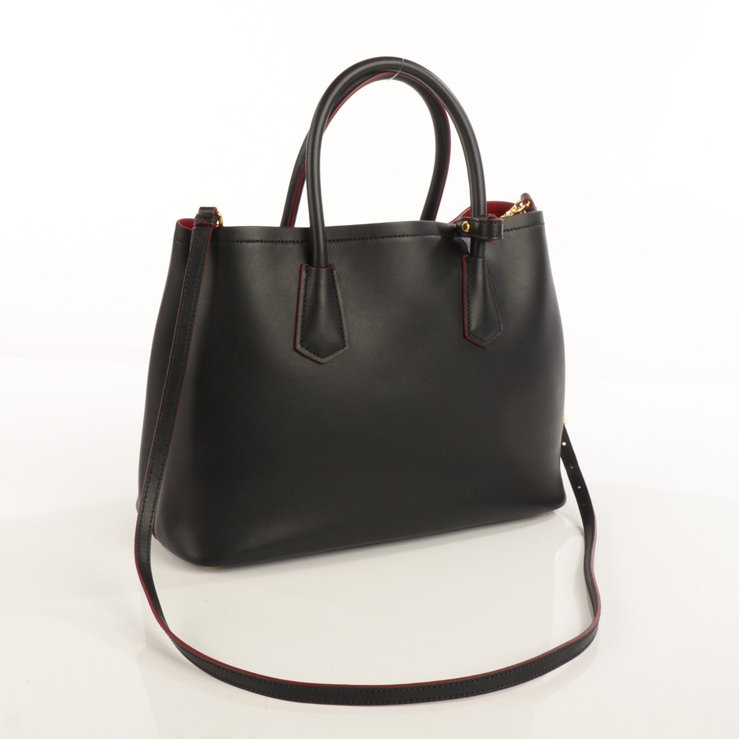 Prada City Calf Double Bag Nero Black 3 of 10