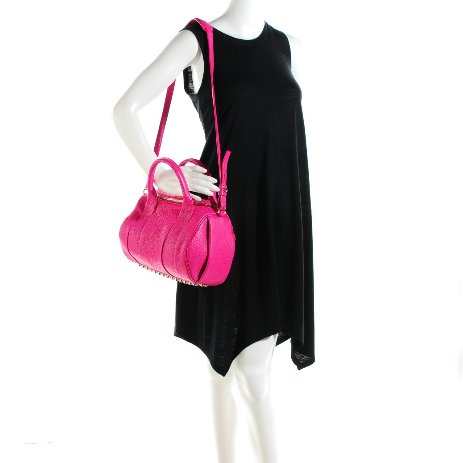 Alexander Wang Pebbled Lambskin Rockie Flamingo Pale Gold Hardware 2 of 9