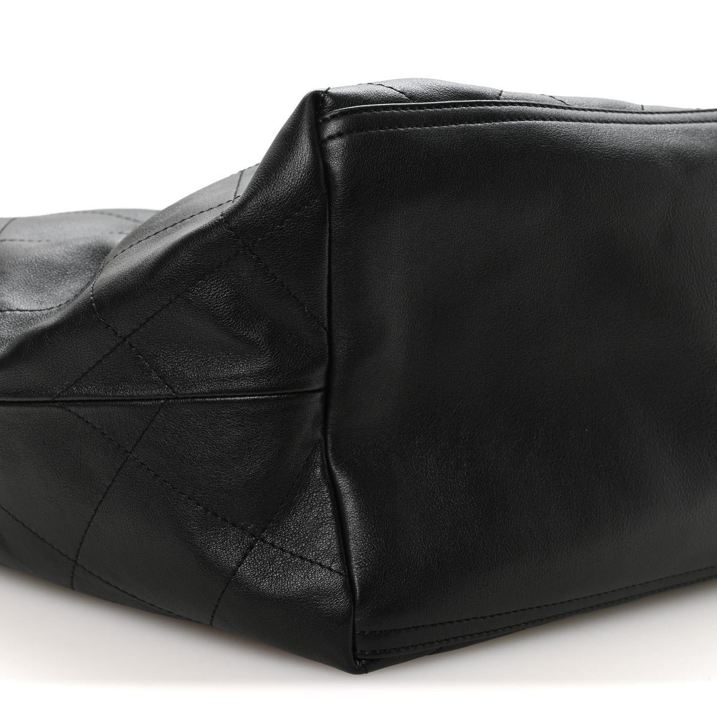 Lambskin Quilted Neo Cabas Shopping Tote Black