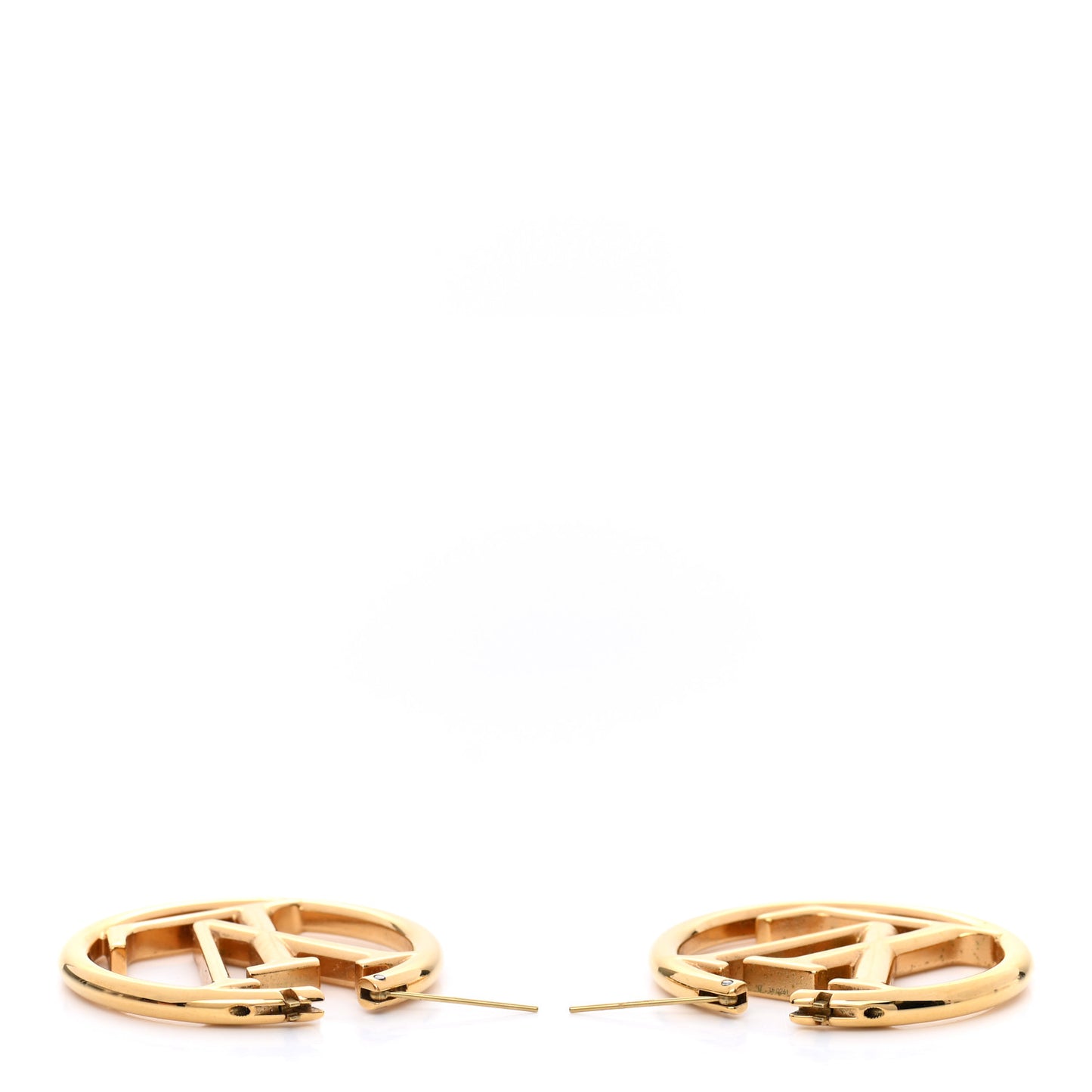 Metal Louise Hoop Earrings Gold