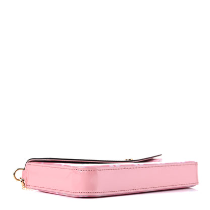 Louis Vuitton Vernis Valentine Felicie Pochette Chain Wallet Light Pink Neon 5 of 9