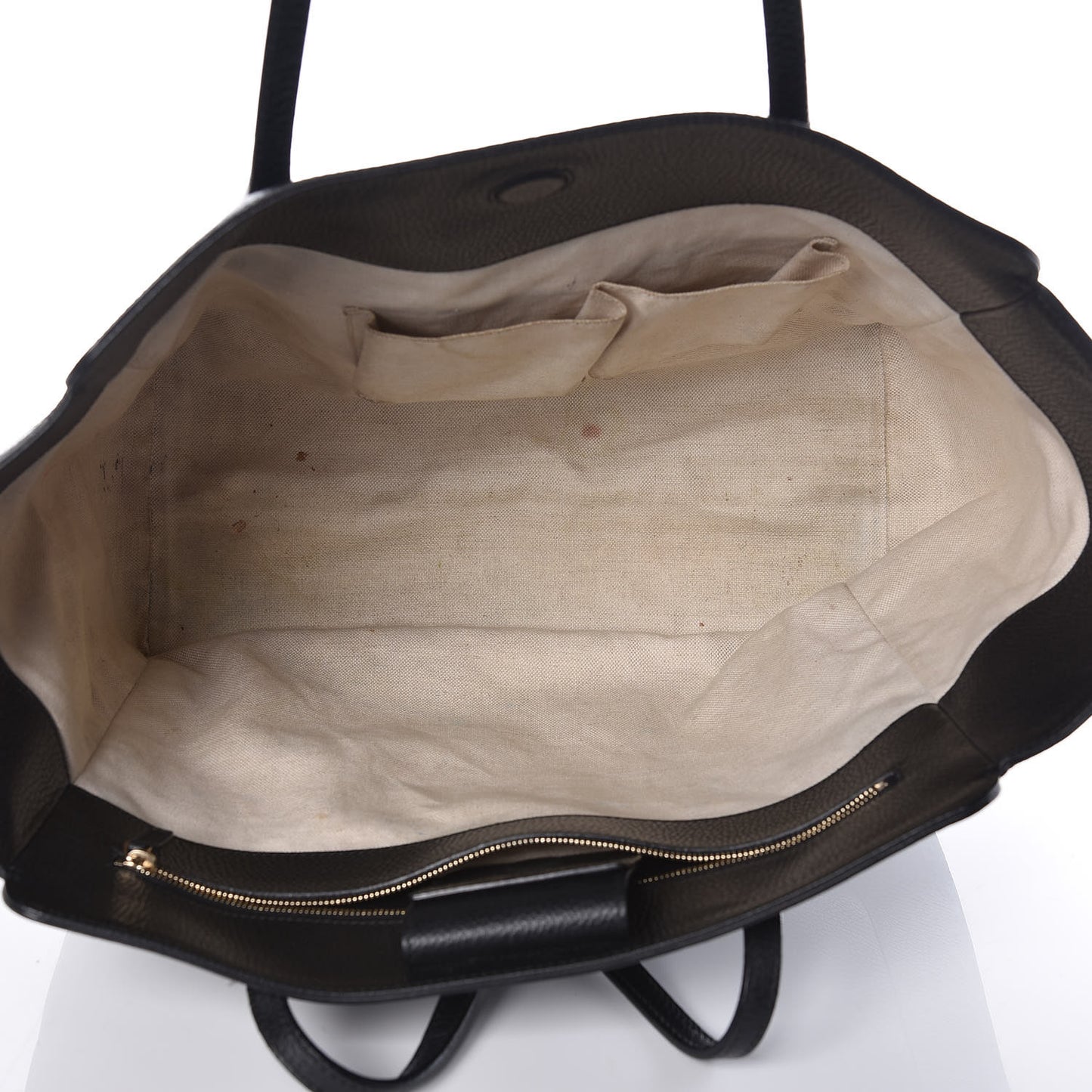 Pebbled Calfskin Medium Swing Tote Black