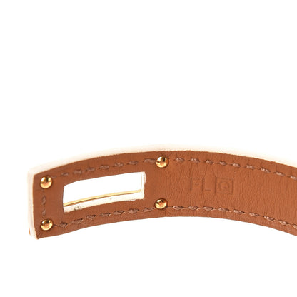 Hermes Epsom Kelly Double Tour Bracelet XS White 3 of 6
