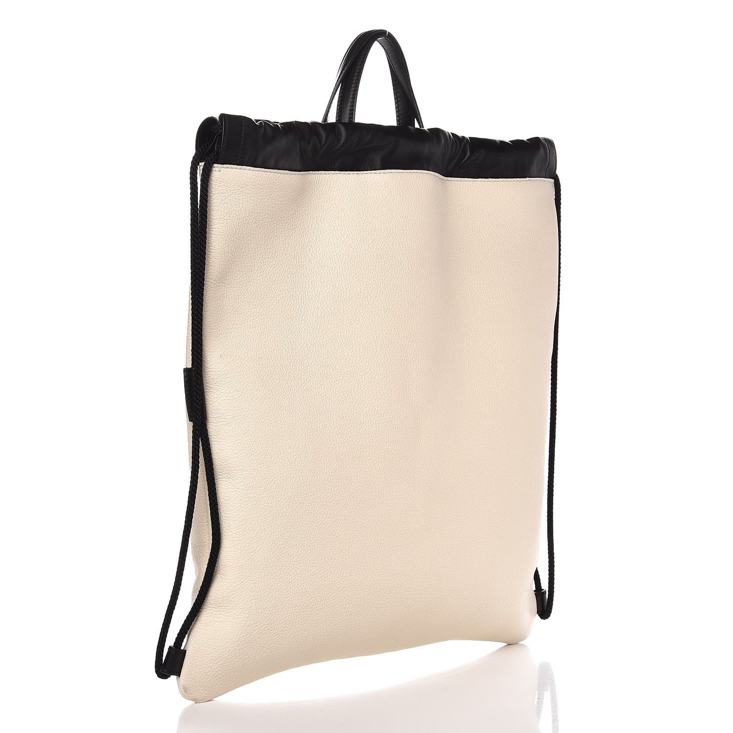 Calfskin Coco Capitan Logo Drawstring Backpack Mystic White