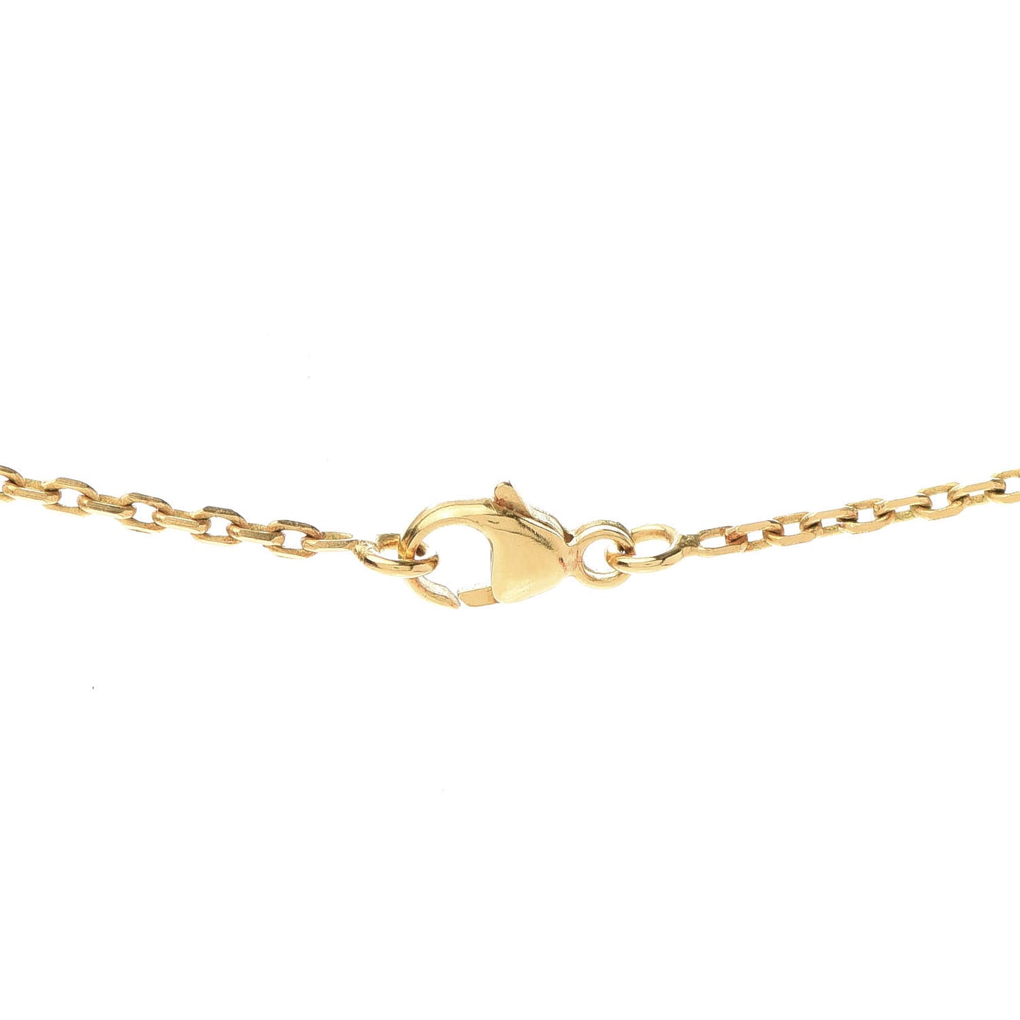 Lacquered Gold Pop H Pendant Necklace Rouge Corail