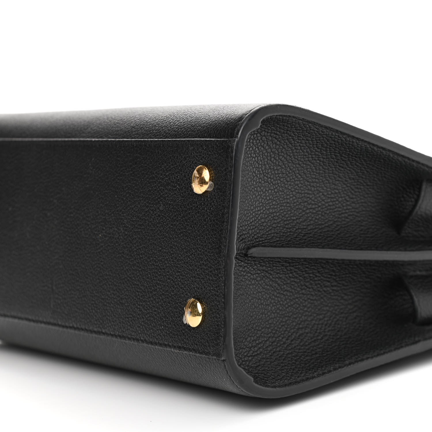 Burberry Grainy Calfskin Mini Two Handle Title Bag Black 9 of 10