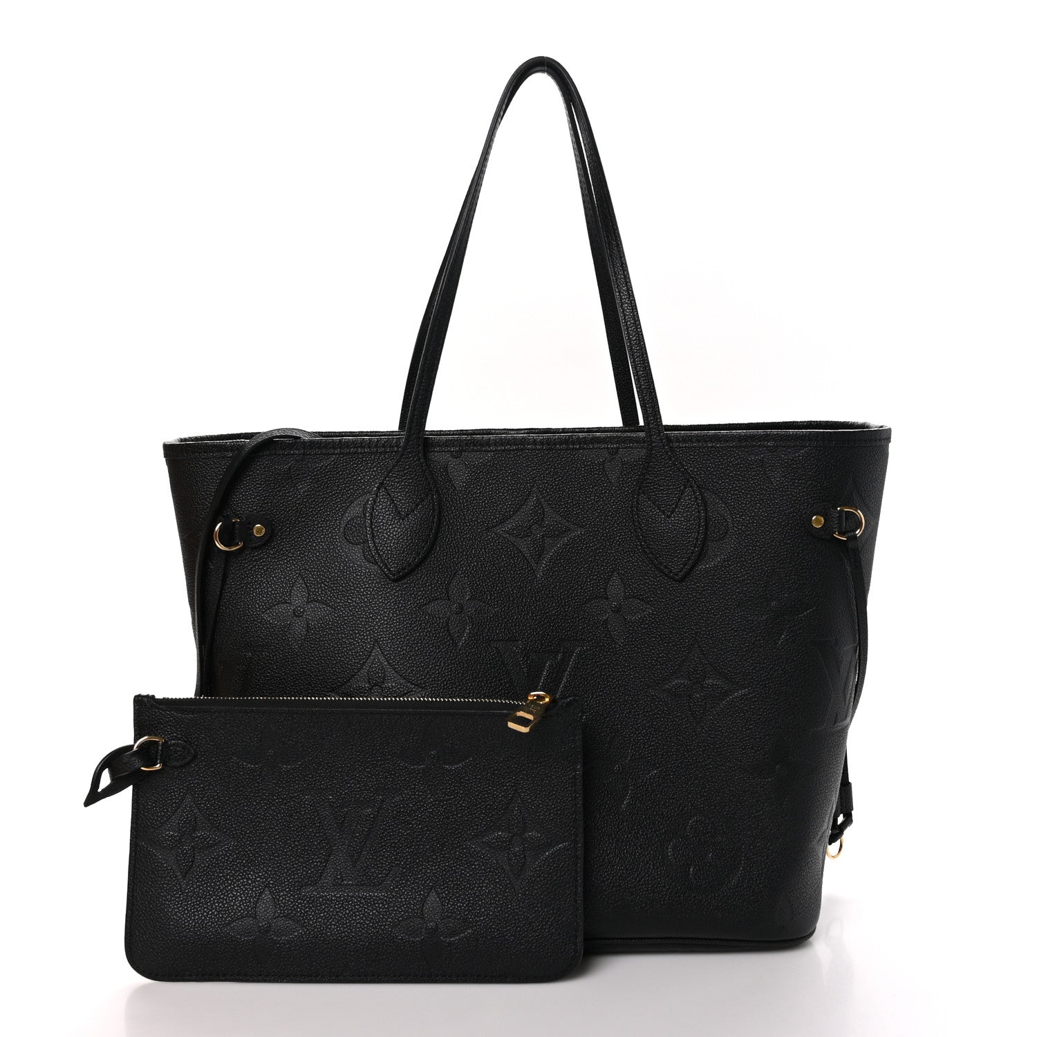 Louis Vuitton Empreinte Monogram Giant Neverfull MM Black 3 of 11