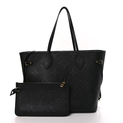 Louis Vuitton Empreinte Monogram Giant Neverfull MM Black 3 of 11