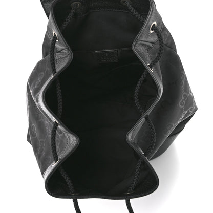 Gucci Econyl Nylon Monogram Off The Grid Drawstring Bucket Backpack Black 5 of 12
