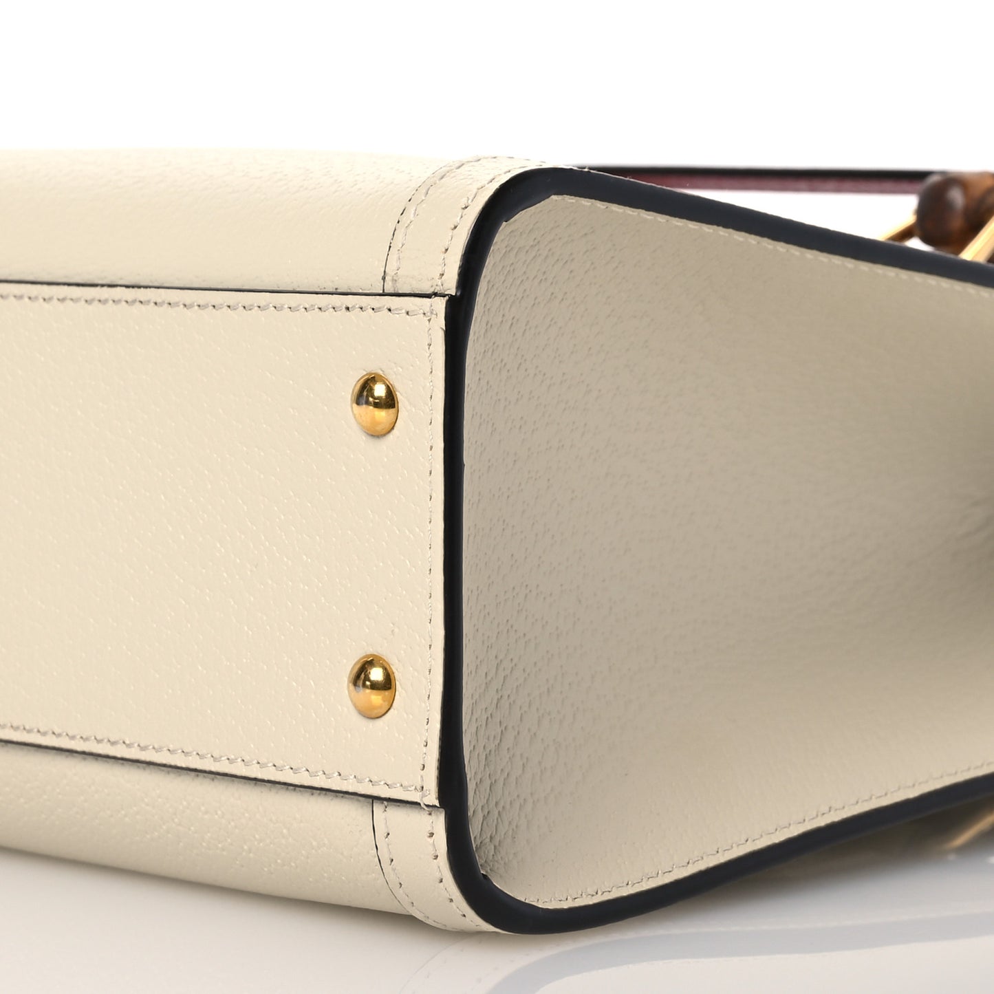 Textured Dollar Calfskin Web Small Diana Tote Bag Mystic White