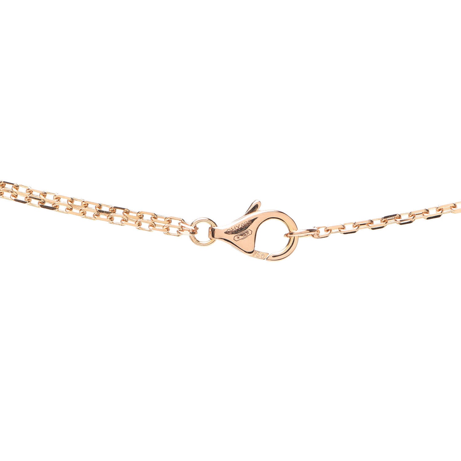 Cartier 18K Pink Gold 2 Diamond LOVE Necklace 4 of 6