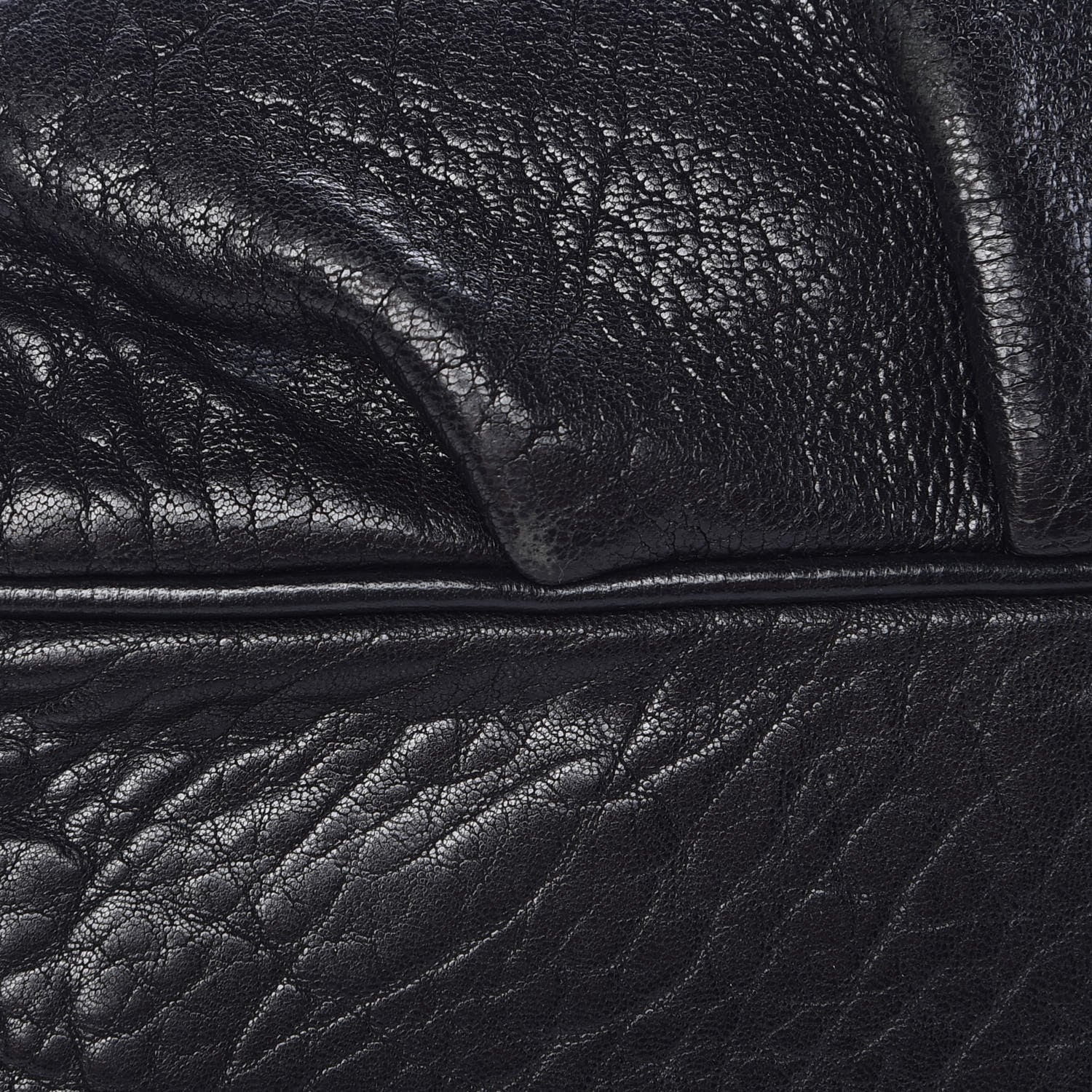 Fendi Crinkled Lambskin Mia Shoulder Flap Black 12 of 16
