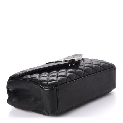 Saint Laurent Sheepskin Tri-Quilt Monogram Medium College Bag Black 4 of 11