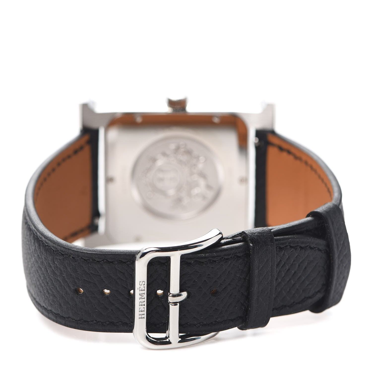 Hermes Stainless Steel Epsom 30.5mm Heure H Hour Quartz Watch Noir 3 of 5
