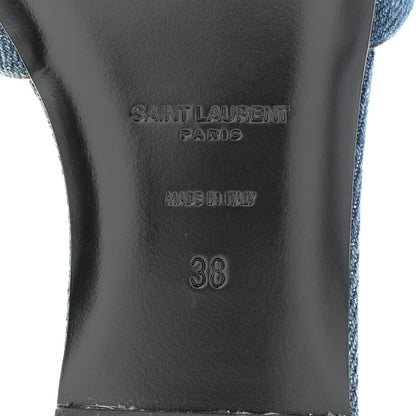 Saint Laurent Denim Tribute 05 Slide Sandals 38 Deep Navy Jeans 6 of 10