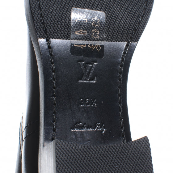 Leather Susan High Flat Black Boots 36.5