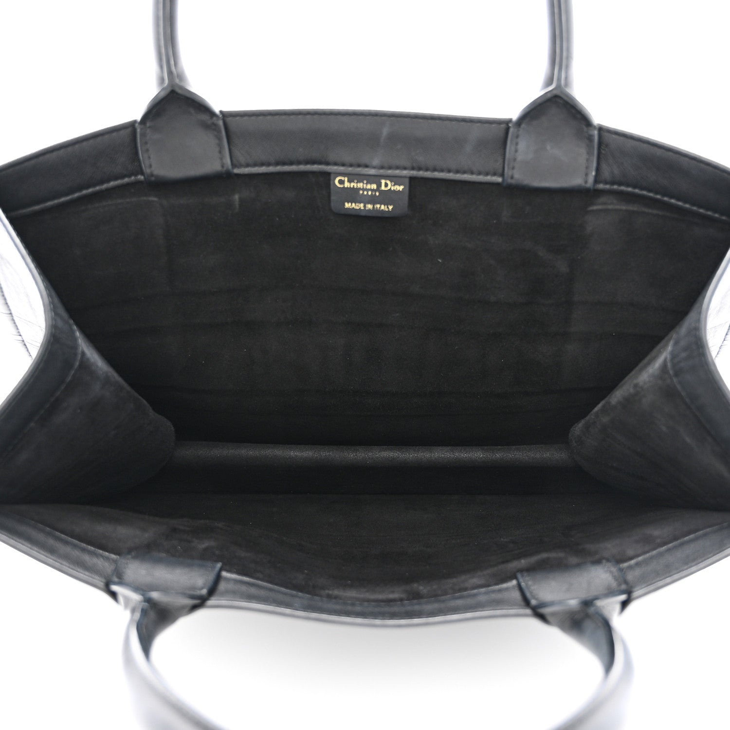 Christian Dior Calfskin Embossed Medium Book Tote Black 5 of 10