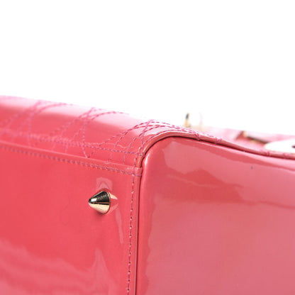Christian Dior Patent Cannage Medium Lady Dior Pink 13 of 20