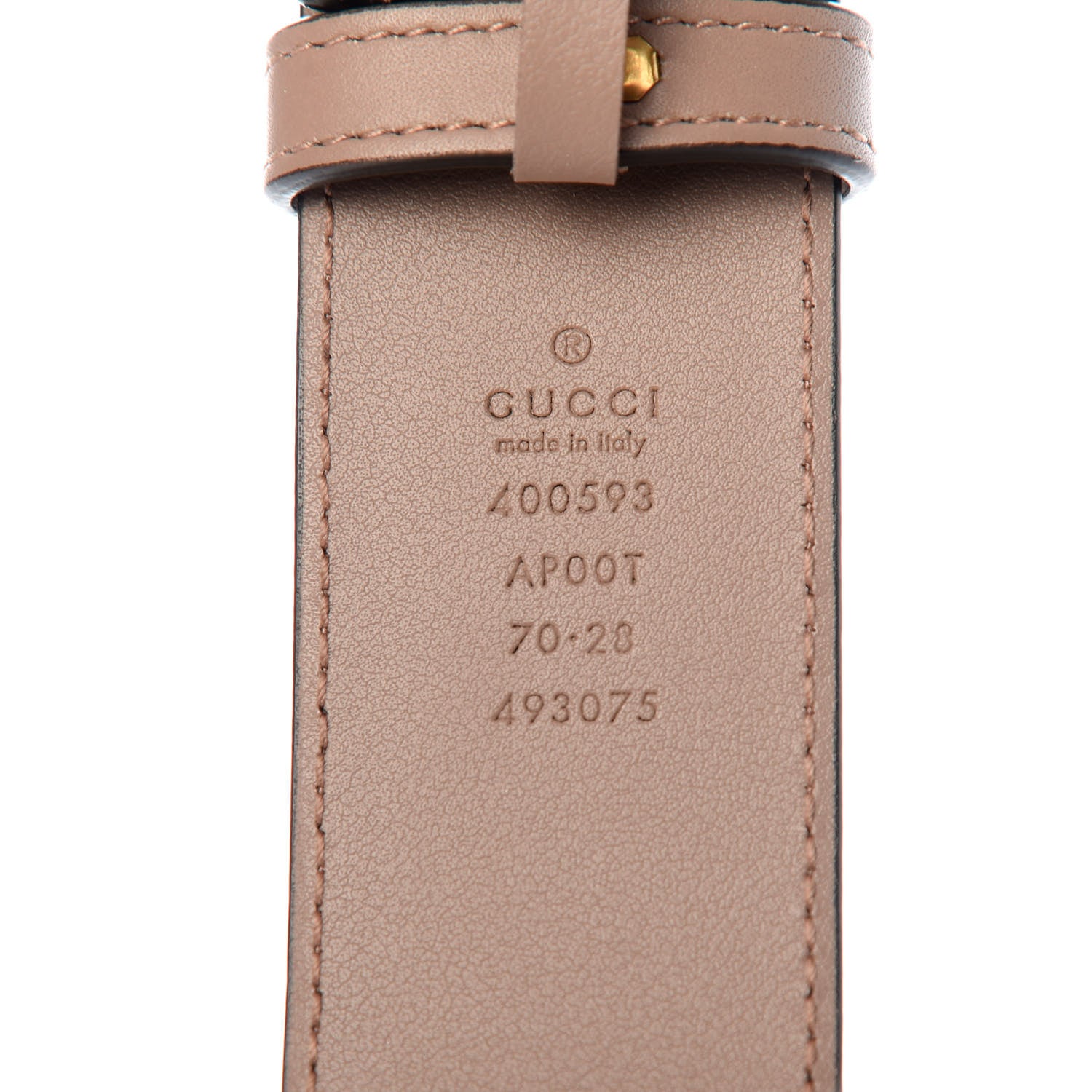 Gucci Calfskin Double G 40mm Belt 70 28 Porcelain Rose 5 of 5