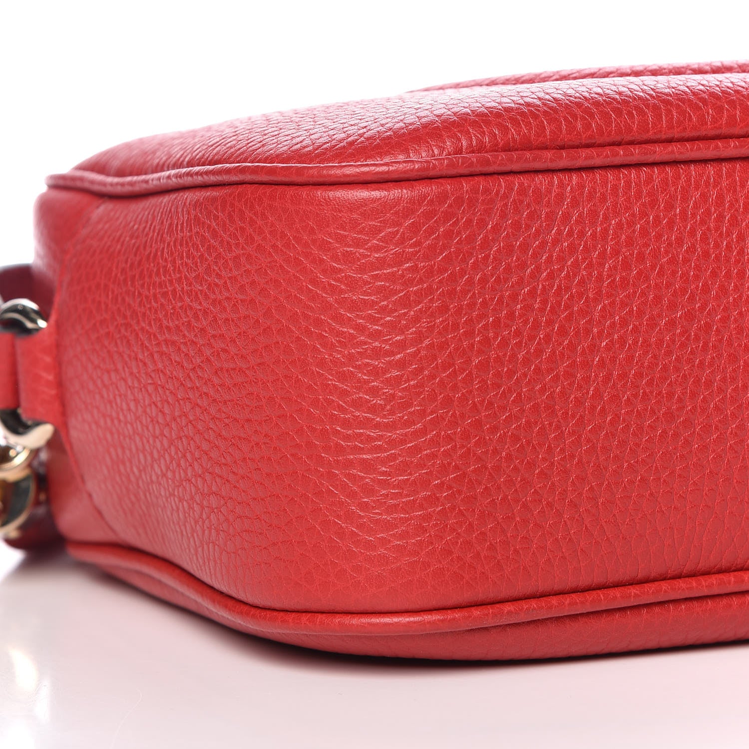 Gucci Pebbled Calfskin Small Soho Disco Bag Tabasco Red 8 of 9